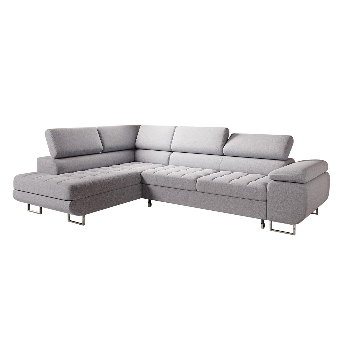 ECKSOFA Eden 4 Sitzplätze Grau - Grau, Holzwerkstoff (271/201cm) - Petits-meubles