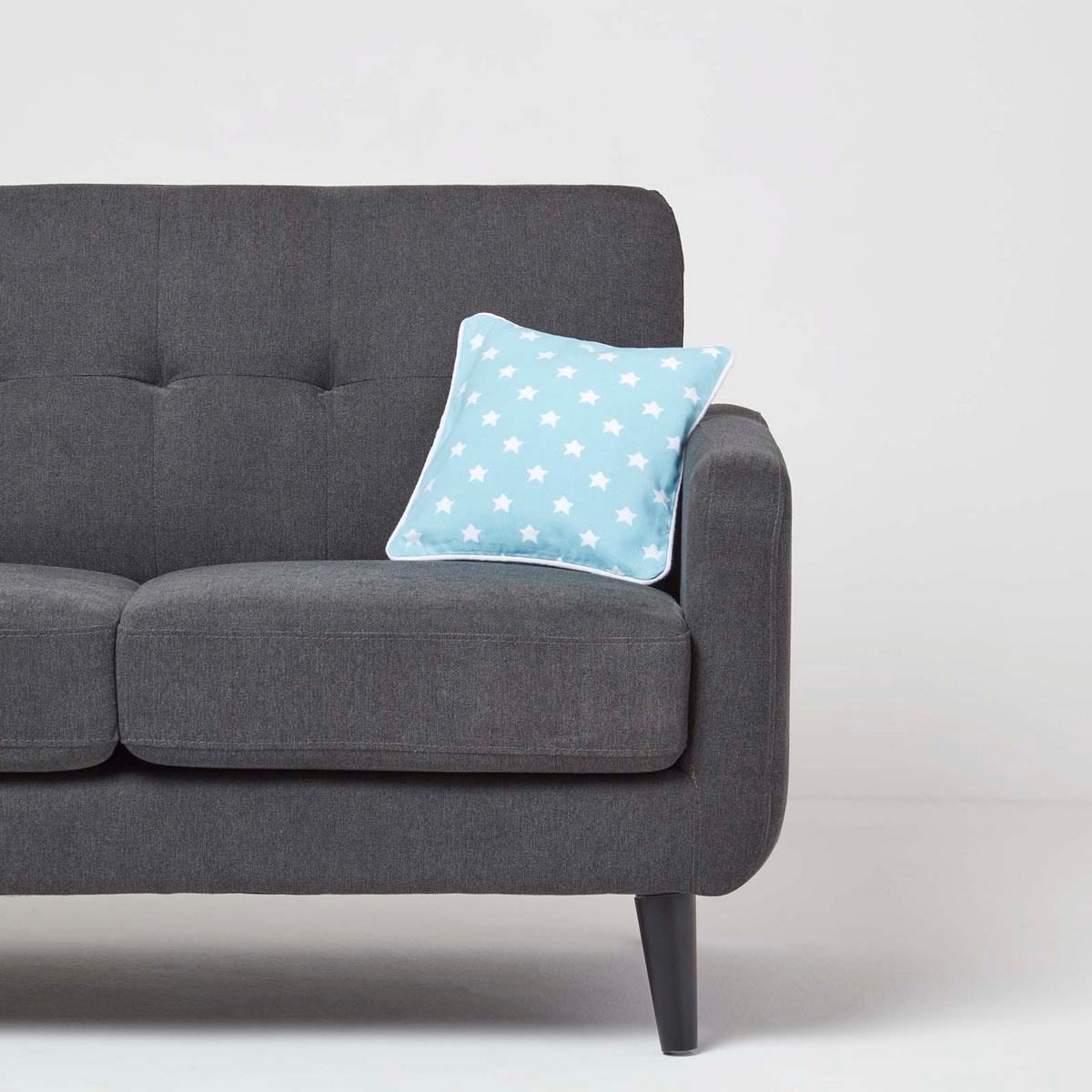 KISSENHÜLLE Sterne 30/30 cm, 100% Baumwolle - Blau, Textil (30/30cm) - Homescapes