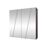 DREHTÜRENSCHRANK Zen 4L 200 cm - Kaschmir/Goldfarben, Holzwerkstoff/Kunststoff (200/202/50cm) - MIRJAN24