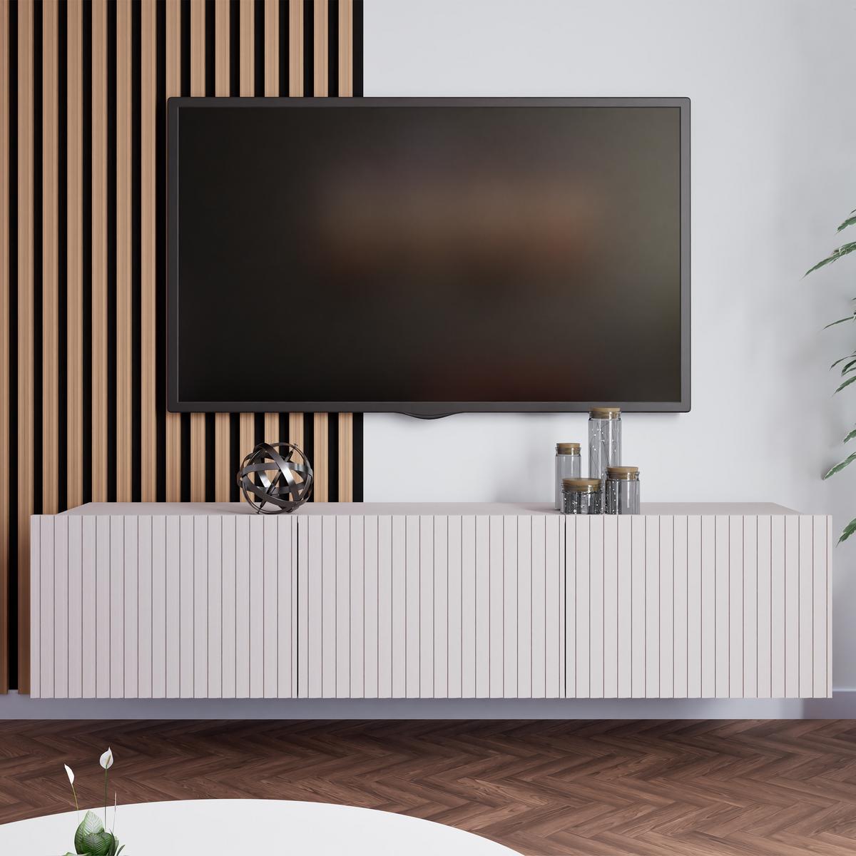 LOWBOARD Kavell mit 2 Türen, 150 cm, stehend/hängend, kaschmir - Kaschmir, Holzwerkstoff (150/37.5/43cm) - Beautysofa