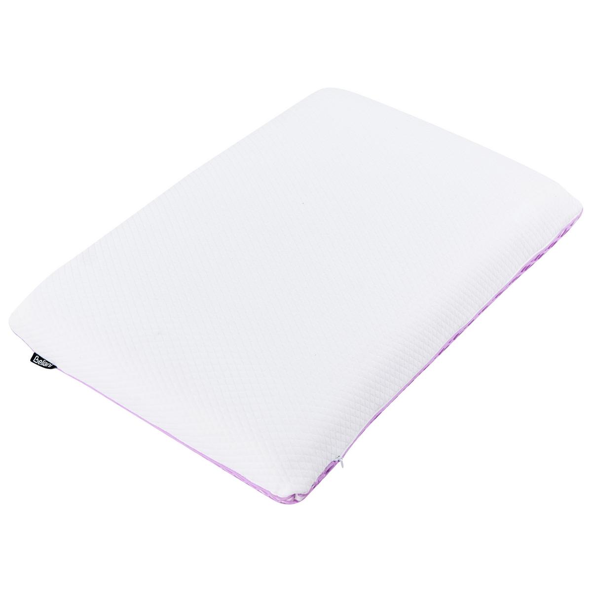 KOPFKISSEN Violett 54/37 cm Athos - Violett/Weiß, Textil (54/37cm) - Beliani