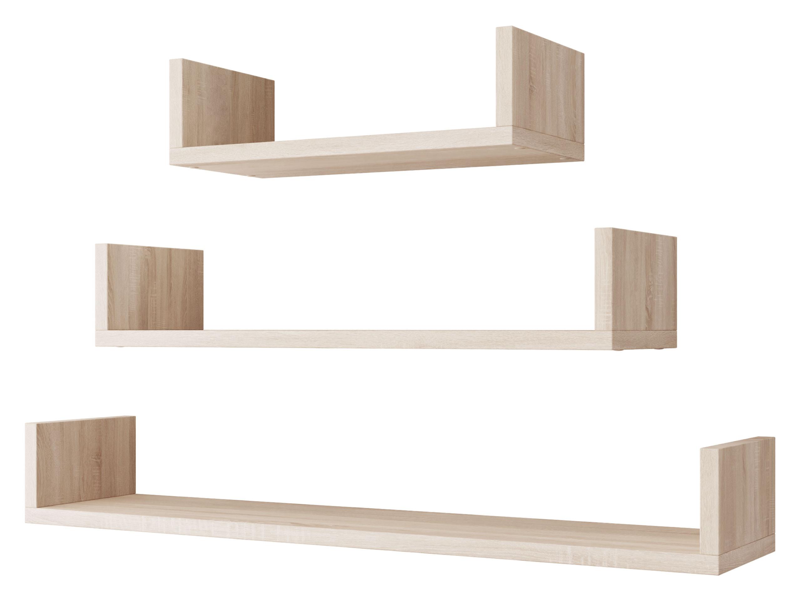 WANDREGAL Trio 004 - Sonoma Eiche, Holzwerkstoff (80/11/18cm) - MIRJAN24