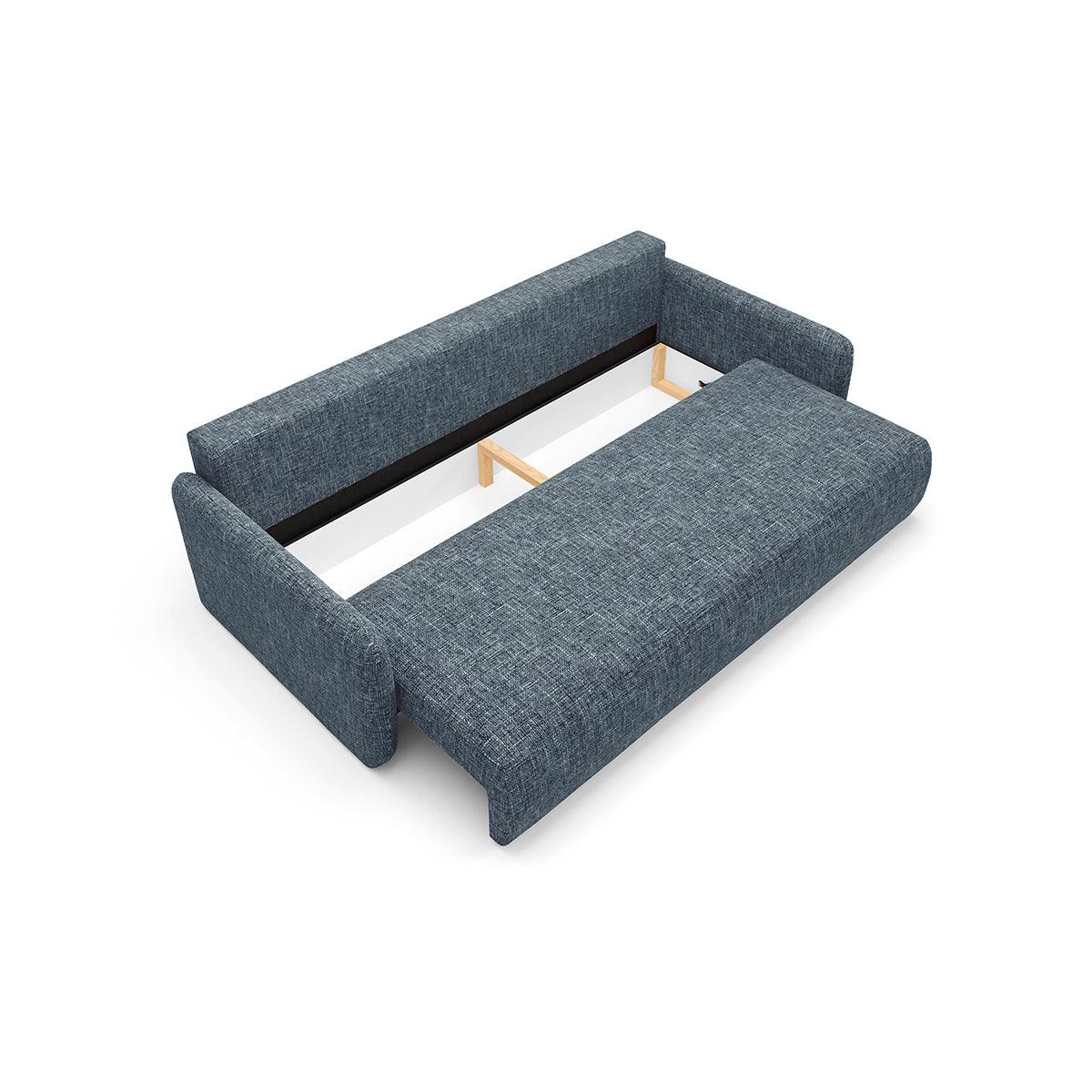 SOFA Lazarus 3 Sitzplätze Blau - Blau, Holz (217/86/102cm) - Petits-meubles