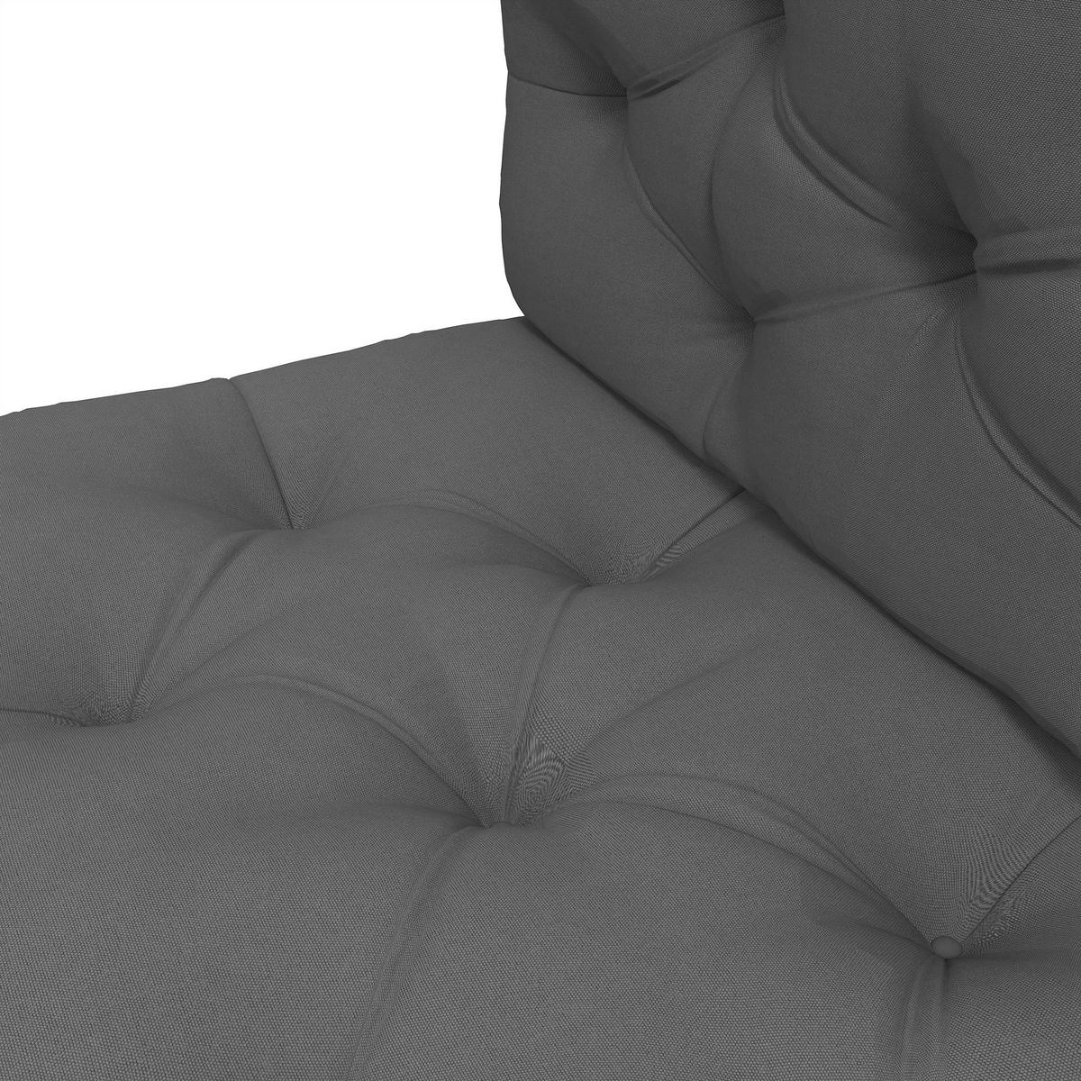 SITZKISSEN, Polyester, Dunkelgrau - Dunkelgrau, Kunststoff (80/12/120cm) - Outsunny