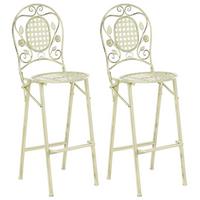 GARTENSTUHL 2er-Set Hellgrün Bivio - Hellgrün, Metall (42/121/45cm) - Beliani