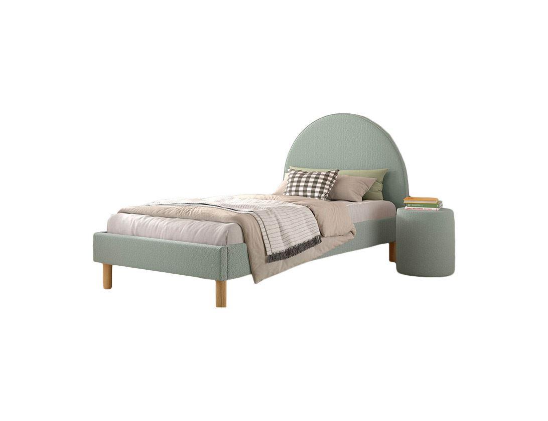 POLSTERBETT mit Hocker Karlotta 97x107x212 aus Holzwerkstoff in Grün - Grün, Holzwerkstoff (90/200cm) - 58aufmkessel