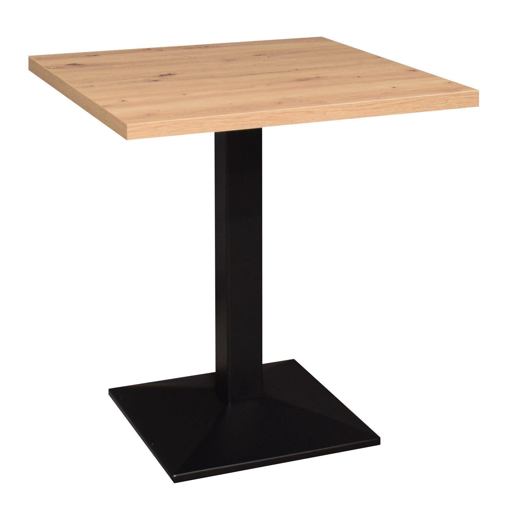 BARTISCH Ekzuperiia 70x70x75 schwarz matt/asteiche - Naturfarben, Metall (70/70/75cm) - 58aufmkessel