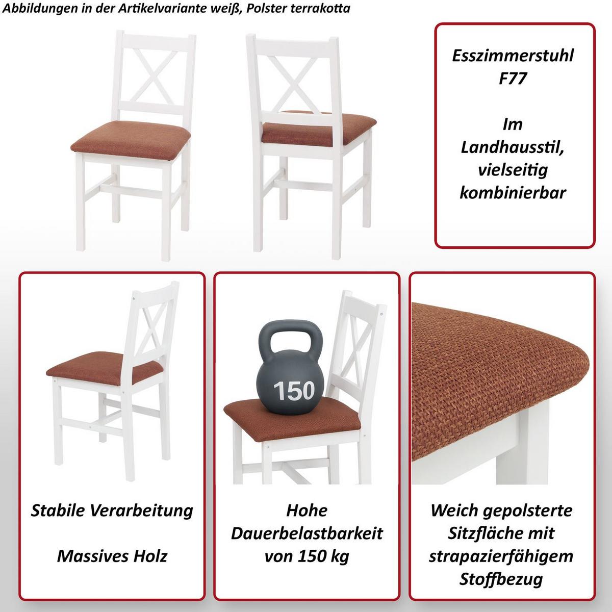 ESSZIMMERSTUHL Braun, Grau 2er-Set - Braun/Grau, Holz (43/85/44cm) - MCW