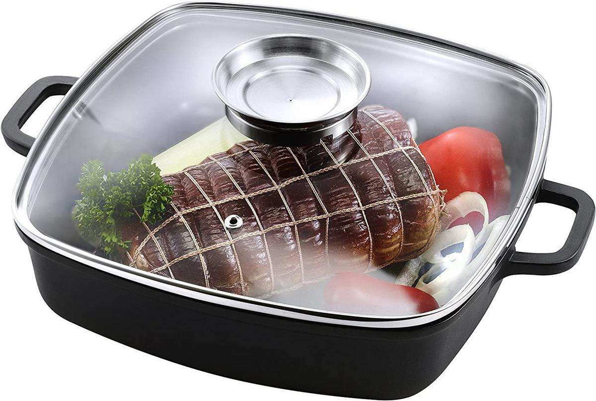 BRÄTER Santorin, Aluguss, Induktion, 3,8 Liter - Schwarz, Metall (28/28/7.4cm) - KOPF