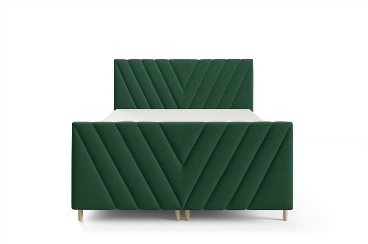 BOXBETT Carlito Premium - Grün, Holzwerkstoff/Textil (180/200cm) - Fun Möbel