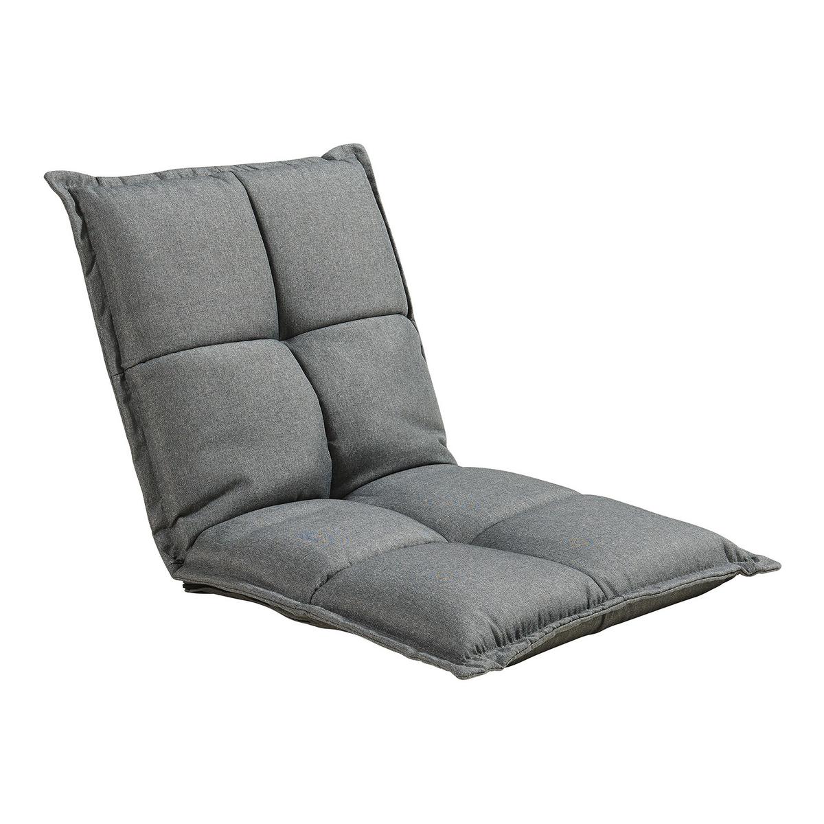 BODENSTUHL-SET 2 TLG. Deinze - Dunkelgrau, Textil (110/11/55cm) - [en.casa]