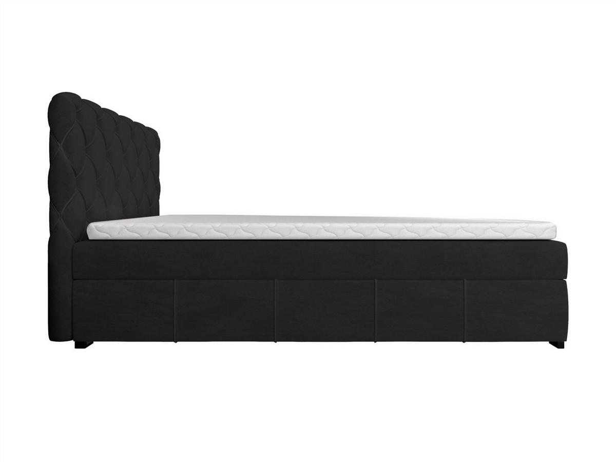 BOXBETT Gisel - Schwarz, Holzwerkstoff/Textil (120/200cm) - Fun Möbel