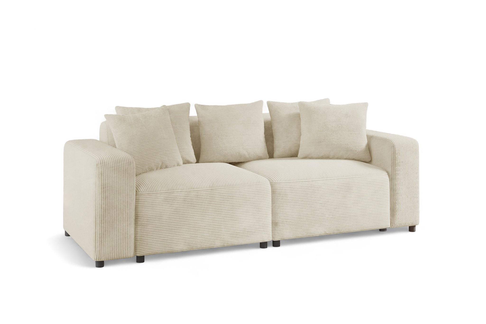 SOFA Megan 2-sitzer In Poso - Creme, Holzwerkstoff/Textil (236/75/98cm) - Fun Möbel