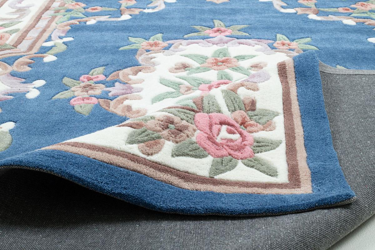 HANDTUFTTEPPICH Ming 190x290 cm - Blau, Textil (190/290cm) - THEKO