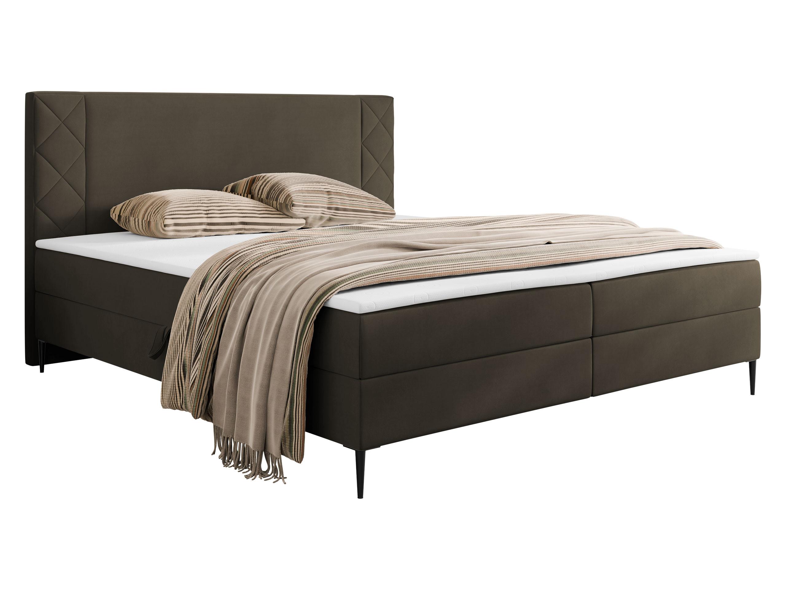 BOXBETT Portes - H3 - Schwarz/Braun, Holzwerkstoff/Textil (160/200cm) - MIRJAN24