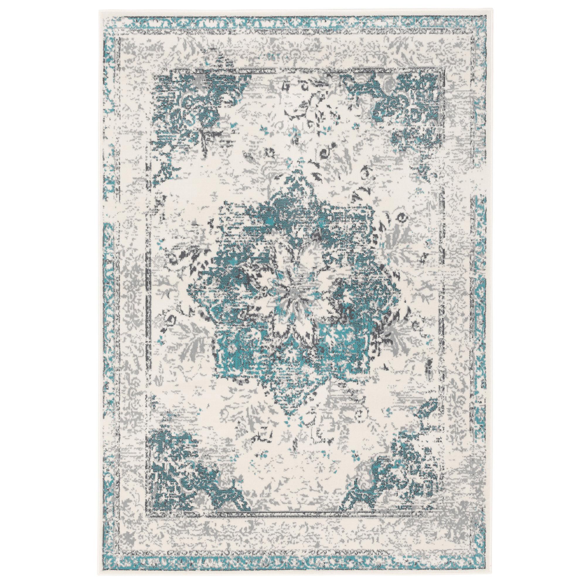 DESIGNER TEPPICH POP-VINTAGE - Blau/Creme, Textil (120/170cm) - Pergamon