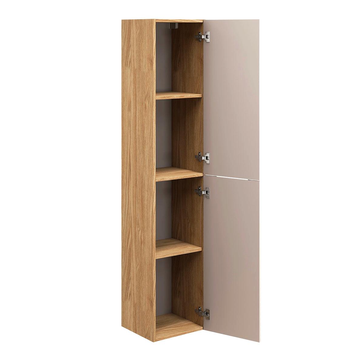 BADMÖBEL 90cm Elora 2er-Set Beige und Holz - Braun, Holzwerkstoff (90/57/46cm) - Petits-meubles