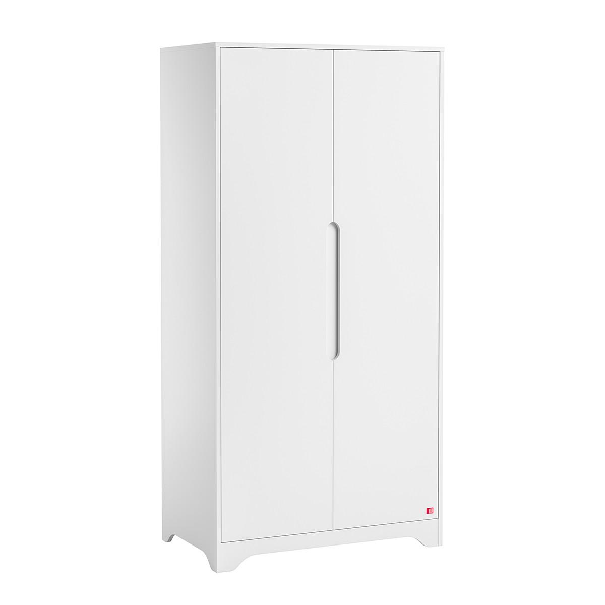 SCHRANK 2 Türen Ova Weiß - Weiß, Holzwerkstoff (88.5/179.5/52cm) - Petits-meubles