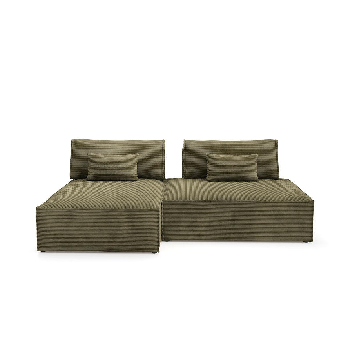 ECKSOFA Georgia Grün - Grün, Holz (236/148cm) - Petits-meubles