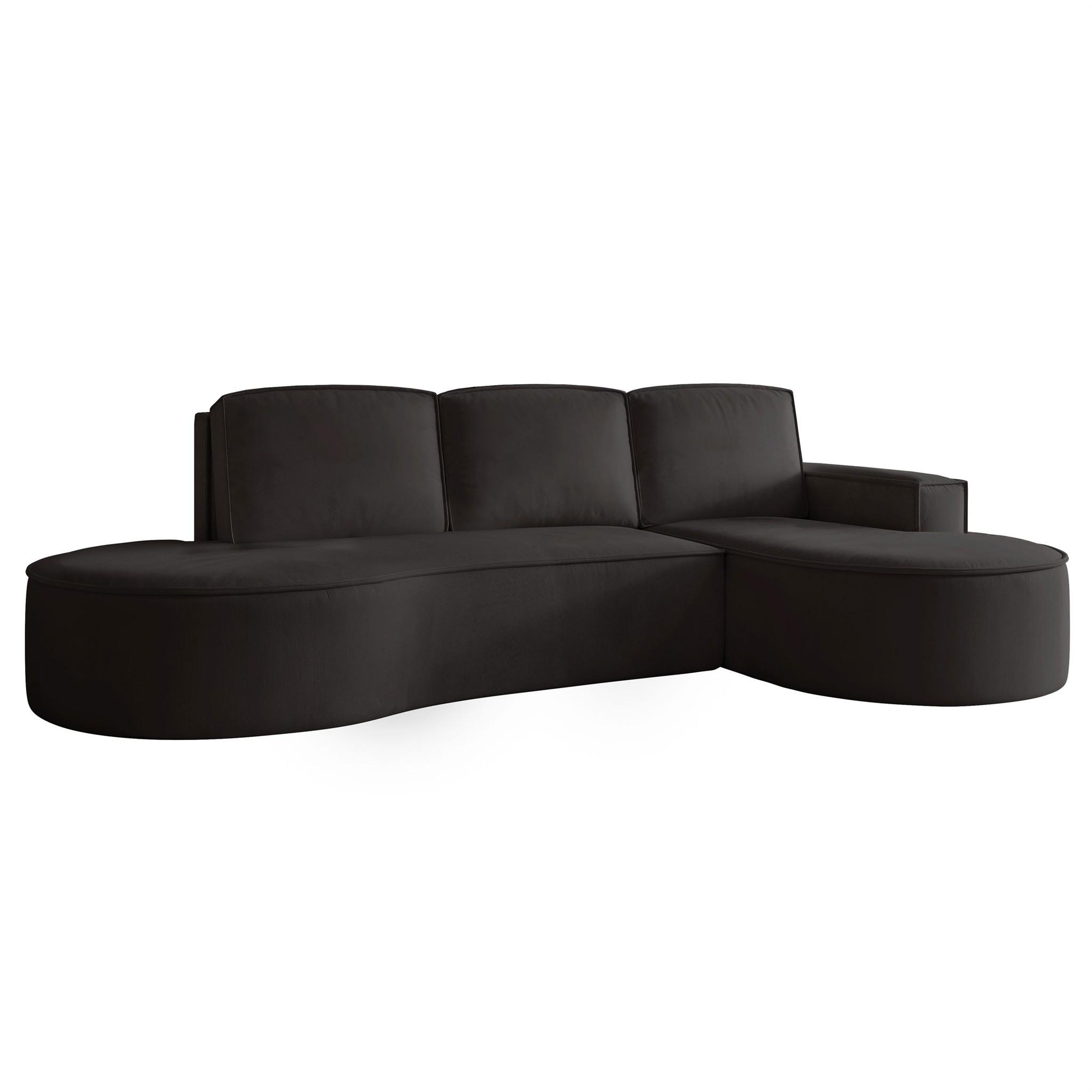 ECKSOFA Arlet Mit Schlaffunktion - Schwarz, Holzwerkstoff/Textil (156/277cm) - Fun Möbel