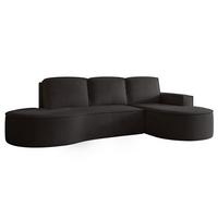ECKSOFA Arlet Mit Schlaffunktion - Schwarz, Holzwerkstoff/Textil (156/277cm) - Fun Möbel