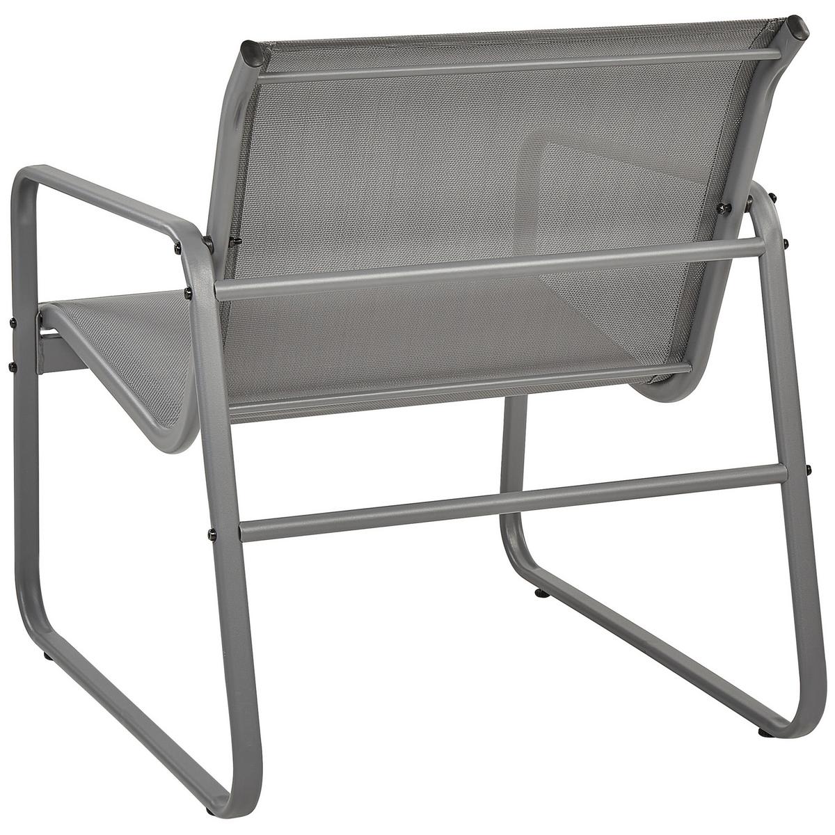 LOUNGE SET 4-Sitzer Metal grau Barrea - Grau, Metall - Beliani
