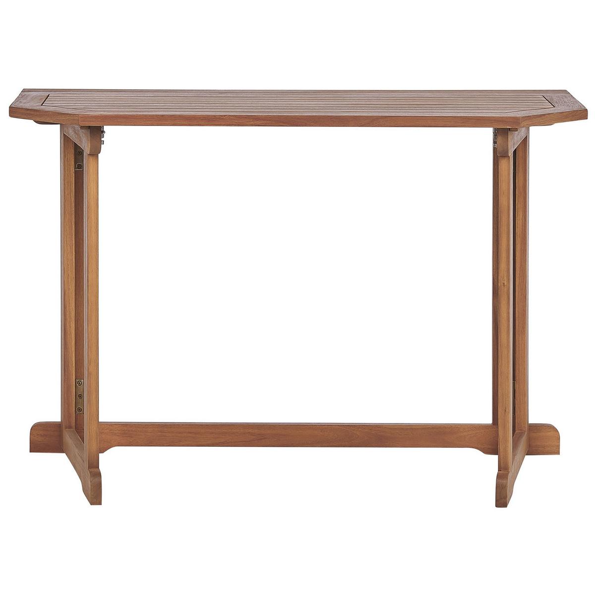 GARTENTISCH 110/47 cm Massivholz Heller Holzfarbton Treia - Hellbraun, Holz (47/110/74cm) - Beliani