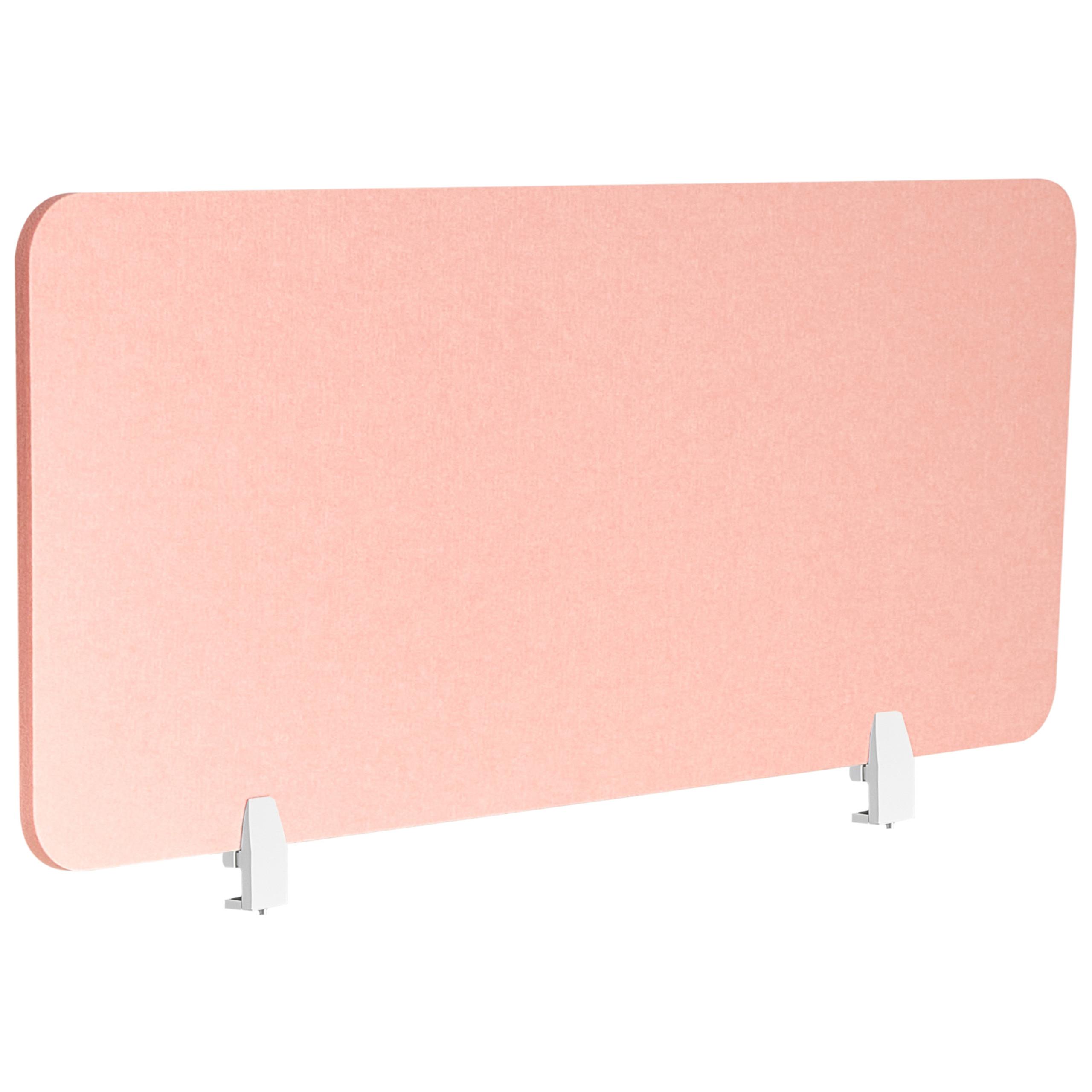 SCHREIBTISCHTRENNWAND 160/50 cm Pfirsichrosa Split - Pink, Textil (160/50/1cm) - Beliani