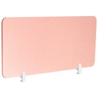 SCHREIBTISCHTRENNWAND 160/50 cm Pfirsichrosa Split - Pink, Textil (160/50/1cm) - Beliani