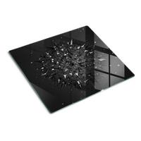 GLASPLATTE 60x52 cm 3D - Schwarz, Glas (60/0.4/52cm) - TULUP