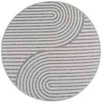 TEPPICH Outdoor VENTOUX in Grau, im Boho-Stil, Ø 200 cm - Grau, Textil (200/200cm) - KADIMA DESIGN