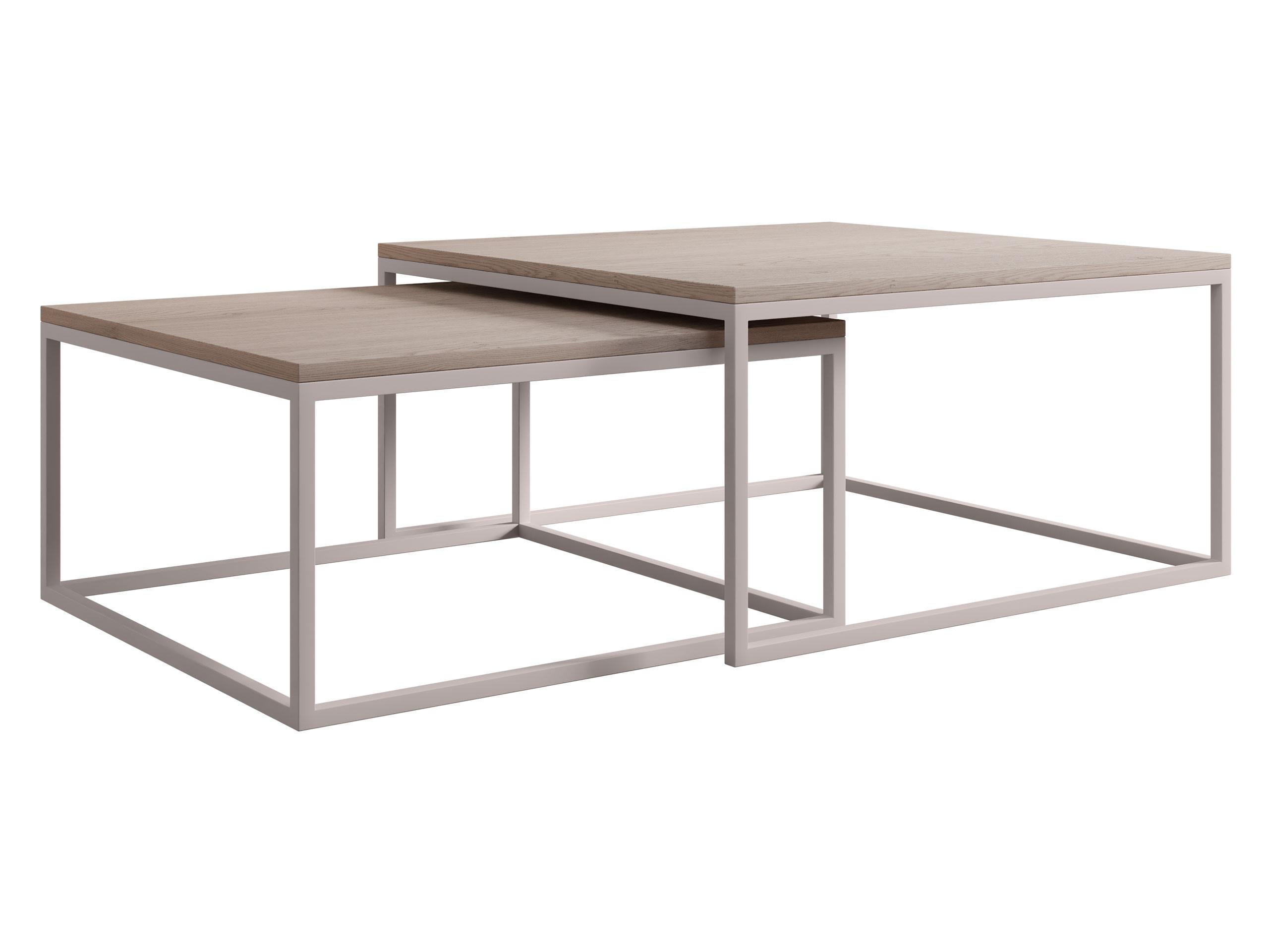 COUCHTISCH-SET Dual Cashmere - Kaschmir/Hellbraun, Holzwerkstoff/Metall (76/76/39cm) - MIRJAN24