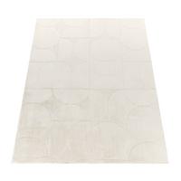KURZFLORTEPPICH, mit Struktur, aus Polyester, Florhöhe 10 mm, Creme, 120 x 160 cm - Creme, Textil (160/120cm) - KADIMA DESIGN