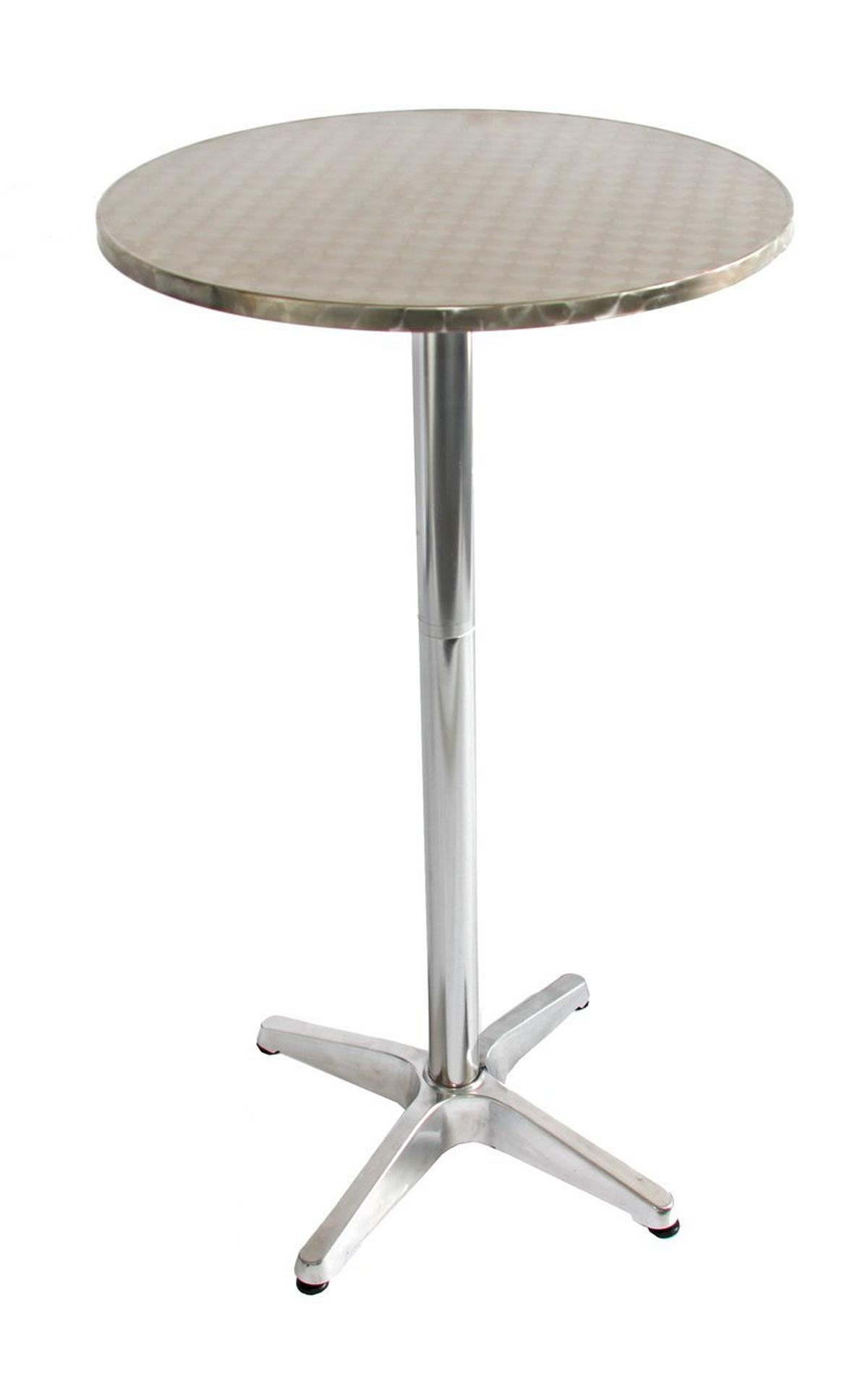 ALU-STEHTISCH KLAPPBAR BASISMODELL rund Silber - Silberfarben, Metall (60/60/110cm) - MCW