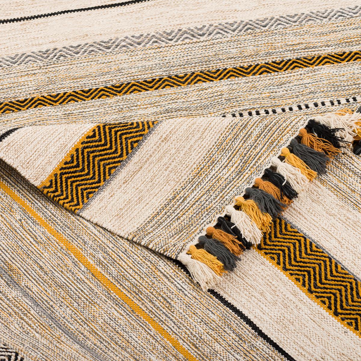 NATUR TEPPICH KELIM KALLEEN - Currygelb, Textil (200/300cm) - Pergamon