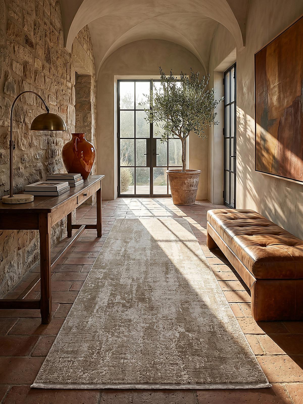TEPPICHLÄUFER Vintage VARA Polyester Beige 80 x 150 cm - Beige, Textil (80/150cm) - KADIMA DESIGN