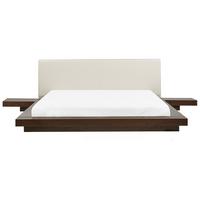 WASSERBETT 180x200 cm Dunkler Holzfarbton Zen - Dunkelbraun, Holzwerkstoff (180/200cm) - Beliani