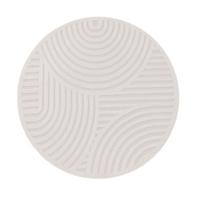 KURZFLORTEPPICH, mit Struktur, aus Polypropylen, Florhöhe 10 mm, Creme, Ø 200 cm - Beige, Textil (200/200cm) - KADIMA DESIGN