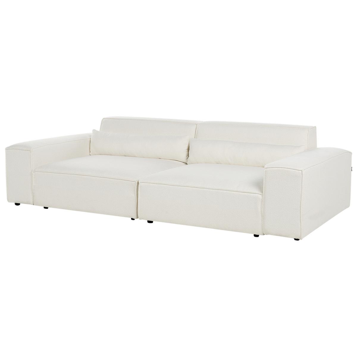 2-SITZER-SOFA Bouclé cremeweiß Hellnar - Weiß, Textil (262/70/126cm) - Beliani