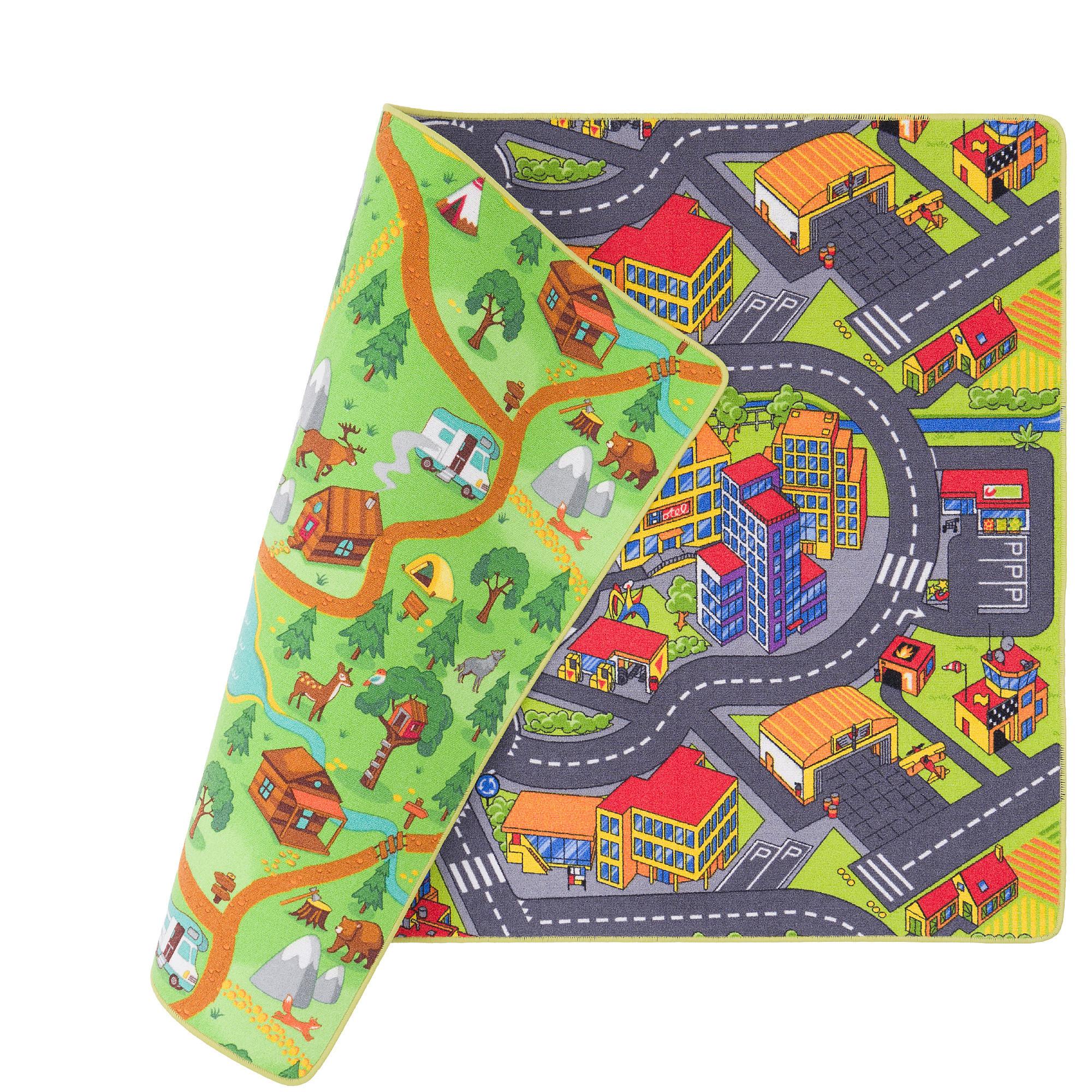 STRASSENTEPPICH BEIDSEITIG STRASSENLANDSCHAFTEN - Anthrazit, Textil (160/160cm) - Snapstyle