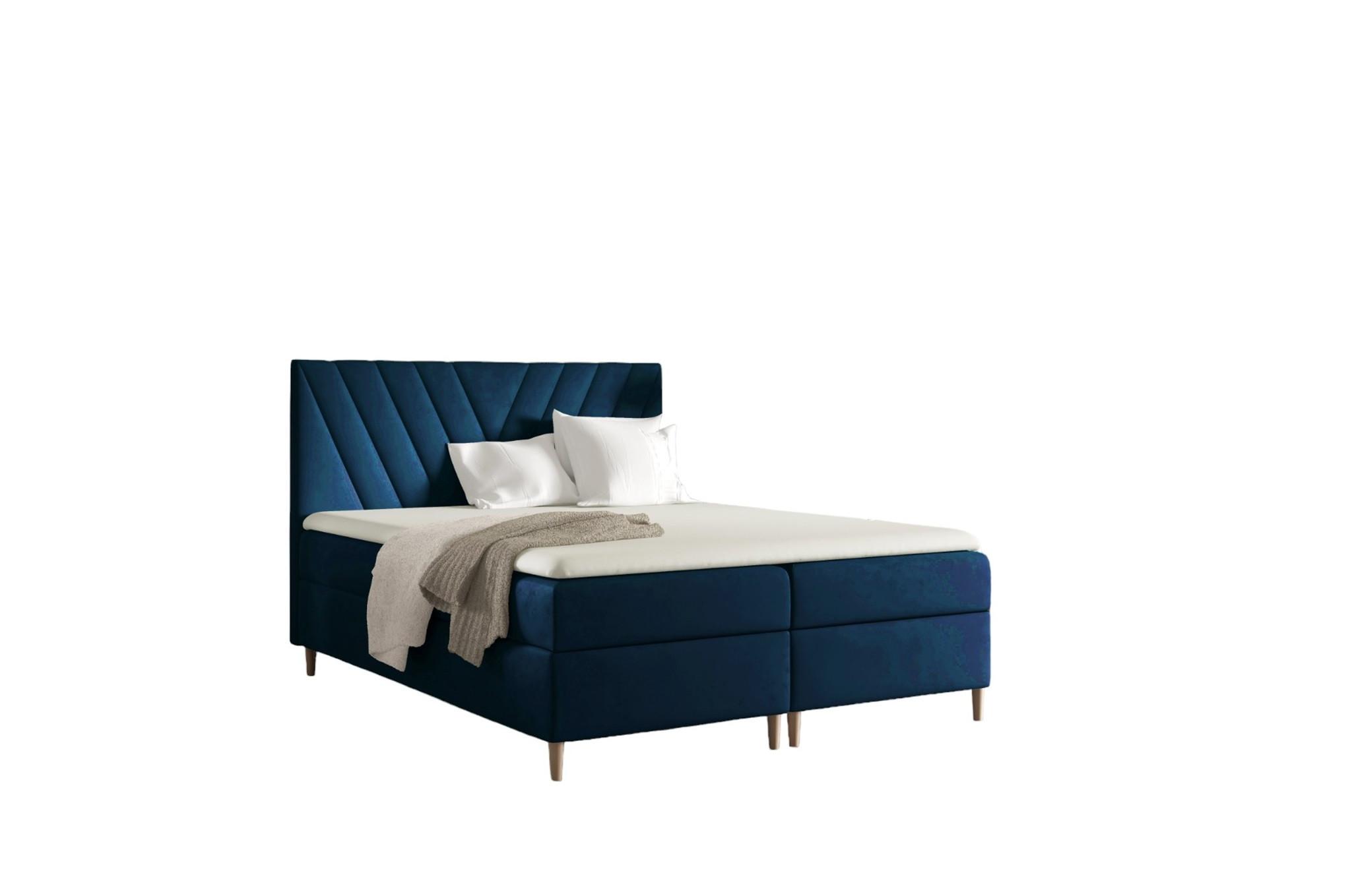 BOXBETT Espen Premium - Blau, Holzwerkstoff/Textil (160/200cm) - Fun Möbel