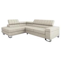 ECKSOFA Laris Premium, Seite: Links - Sandfarben/Schwarz, Holz/Textil (271/203cm) - MIRJAN24