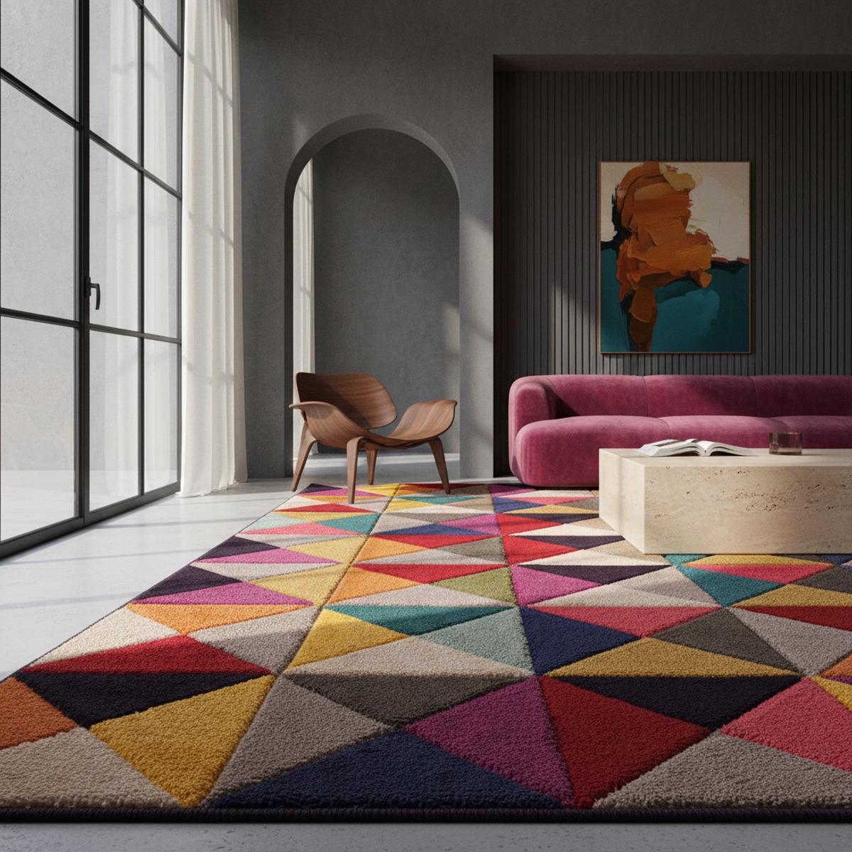 TEPPICH MEON, geometrisch, aus Polypropylen, Florhöhe 11 mm, Bunt, 200 x 290 cm - Multicolor, Textil (290/200cm) - KADIMA DESIGN