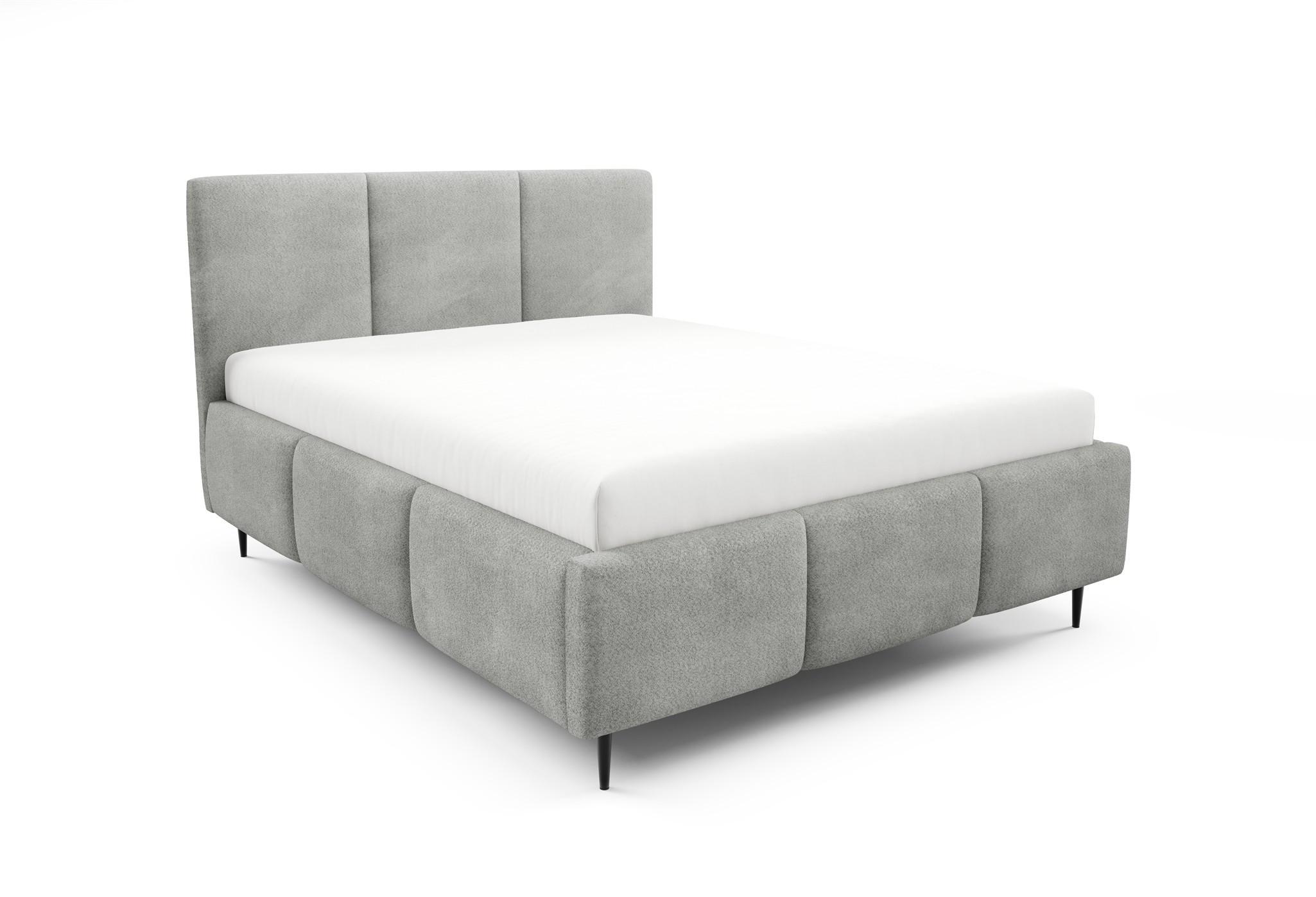 POLSTERBETT Miami - Grau, Holzwerkstoff/Textil (140/200cm) - Fun Möbel