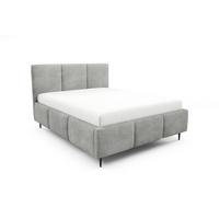POLSTERBETT Miami - Grau, Holzwerkstoff/Textil (160/200cm) - Fun Möbel