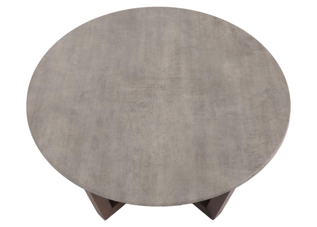 COUCHTISCH rund Beton Dekor - Grau, Holz (80/80/46cm) - MCW
