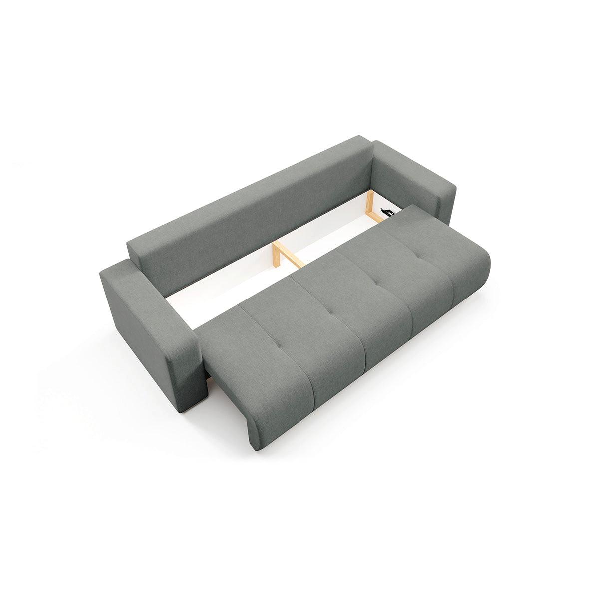 SOFA Giulia 3 Sitzplätze Grau - Grau, Holz (244/82/102cm) - Petits-meubles