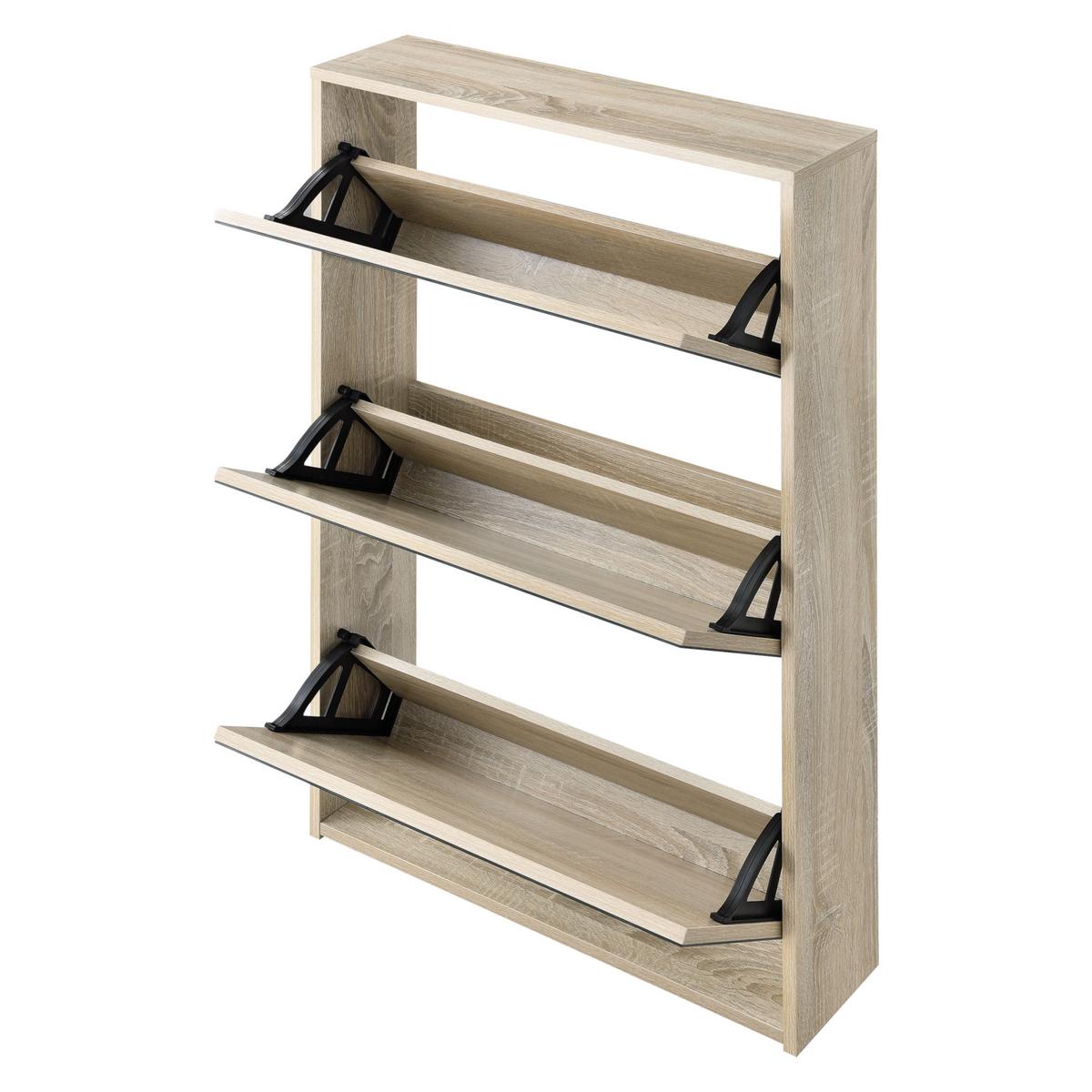 SCHUHKIPPER Lund - Sonoma Eiche, Holzwerkstoff (17/102.5/63cm) - [en.casa]