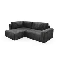 ECKSOFA Angela 4 Sitzplätze Schwarz - Schwarz, Holz (245/182cm) - Petits-meubles