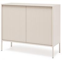 KOMMODE Noto mit 2 Türen und geriffelten Fronten, 104 cm - Kaschmir, Holzwerkstoff (104/38/87cm) - Beautysofa